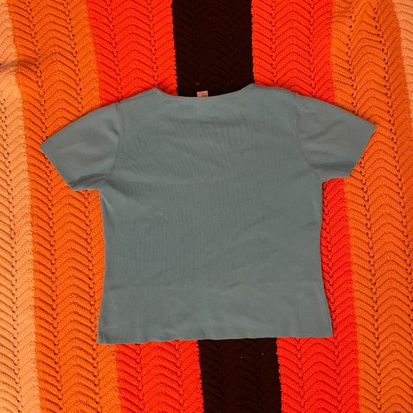 80s Carducci neon blue belt buckle shirt - Picture 13 of 13